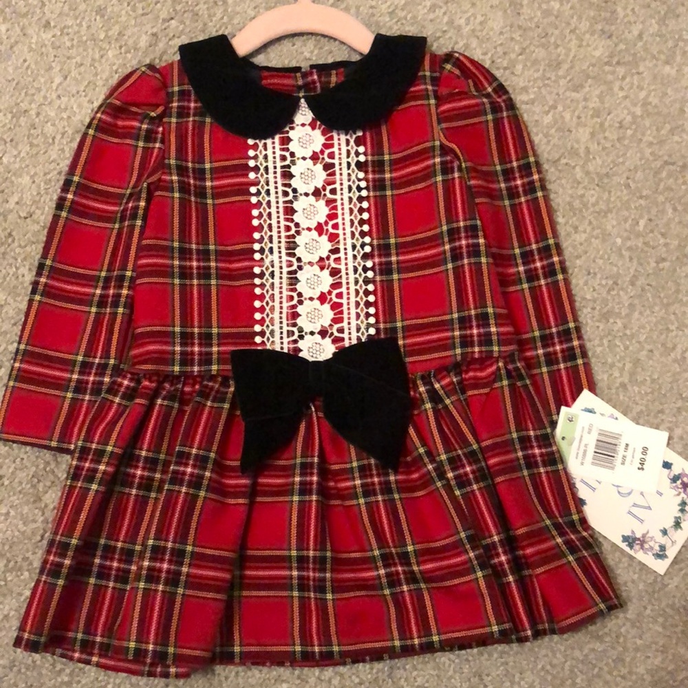 Iris and Ivy red plaid dress